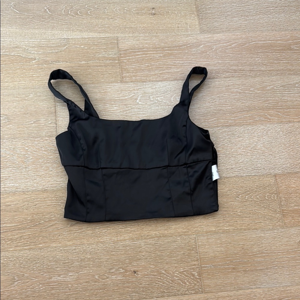 Francesca's Collections Black Crop Top